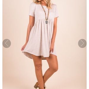 Oatmeal colored t-shirt dress